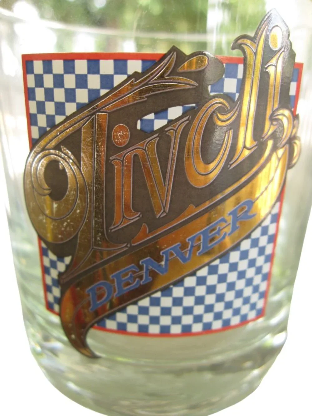 Vintage Tivoli Union Brewing Denver Colorado Pair of Lowball Rocks Glasses